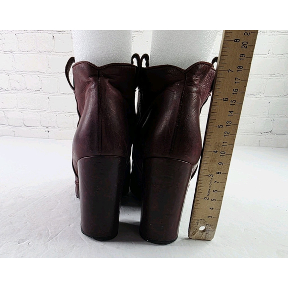 Laurence Dacade Pete Ankle Boots Red Leather Women's Size 39.5 High Heel Booties - Picture 5 of 8